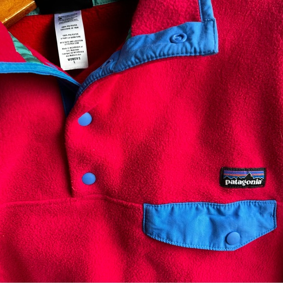 Patagonia Synchilla Snap T Pullover Fleece Sweater Pink Womens Size Large Y2K 08 - Picture 5 of 16